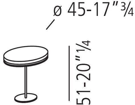 Vibieffe Круглый деревянный журнальный столик 9500 9500021  - Вид №4