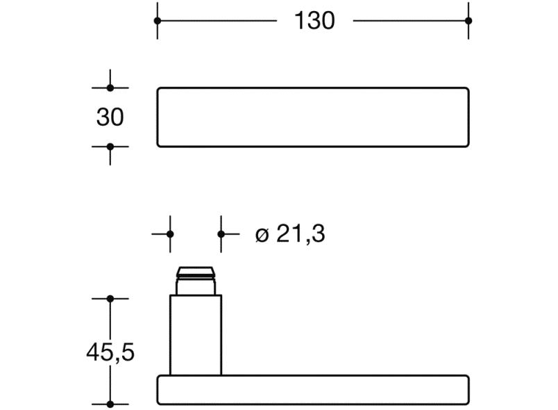 180XAH02.5A0 Модель свободного занятого множества 185x HEWI Beschläge für Innentüren  - Вид №1