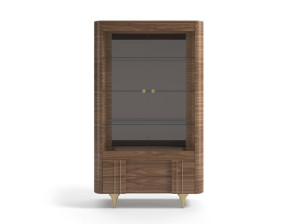 Деревянная витрина со встроенным освещением