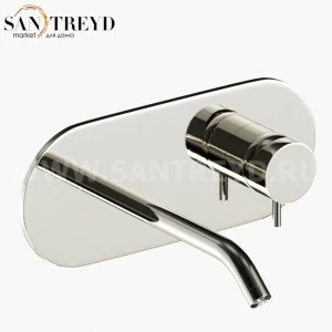 922894 Смеситель встраиваемый для раковины без донного клапана, цвет Никель Kerasan Nolita Италия