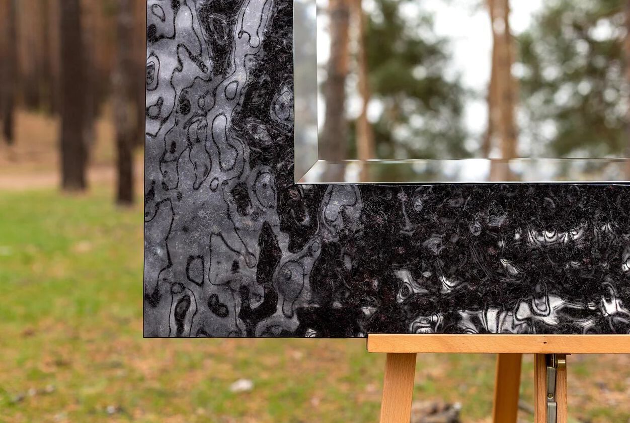 Квадратное настенное зеркало с рамкой PlusObject SQUARE ARCH-00125976 - Вид №3