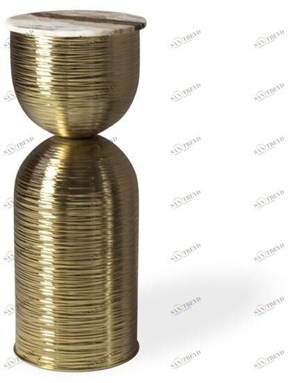 HESSENTIA - Cornelio Cappellini Круглый журнальный столик с металлическим основанием и мраморной столешницей Otto sun-id-1348024