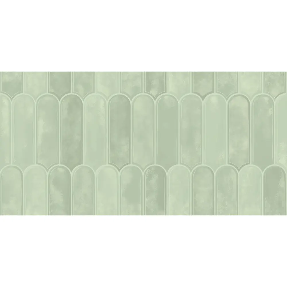Настенная плитка Azori Salieri Green 31.5x63 см 1.79 м² глянцевая цвет зеленый 89453952 STLM-2149344 - Вид №1
