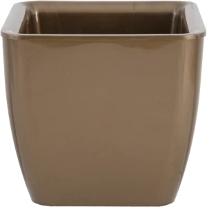 Горшок цветочный Square Couleurs Ø22,5 см, 8 л, пластик, цвет коричневый