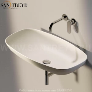 ND75L.9003 Подвесная раковина настенная прямоугольная Ceramica Flaminia Nuda бежевая