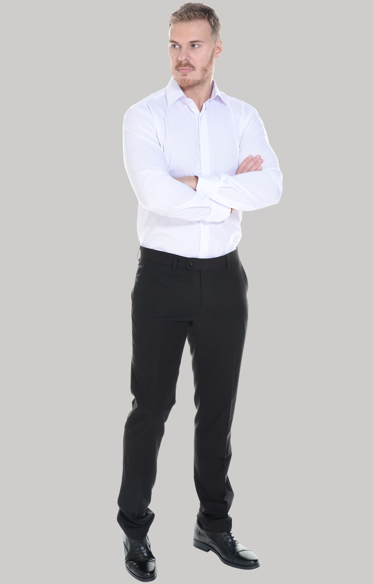 62462 Рубашка мужская  white El-Risto  Корпоративная одежда  размер 40/170-176  - Вид №31