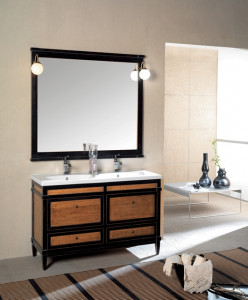 8041 Tifernoit Композиция для ванной комнаты, покрытая черным / соломенным лаком Bagno