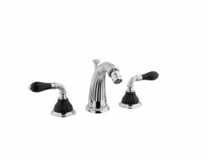 233521.N000.50 Биде с тремя отверстиями из черного фарфора Яркий хром