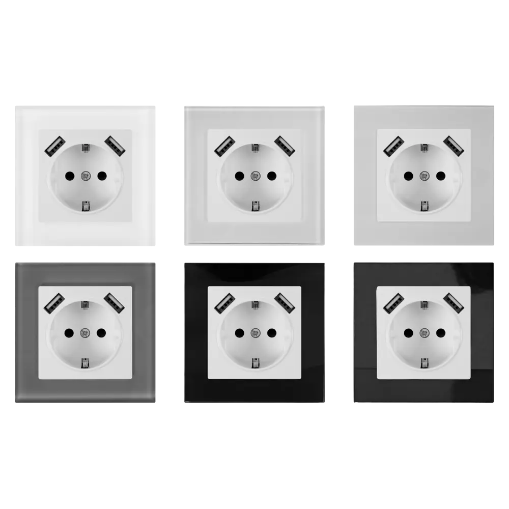 WERKEL Встраиваемая розетка с USB-портами и защитными шторками 17979121 Встраиваемые механизмы STLM-0009145 - Вид №1