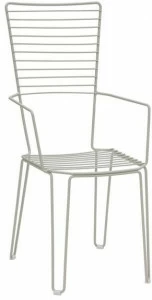 iSimar Стул из стали с подлокотниками и высокой спинкой Menorca 8113