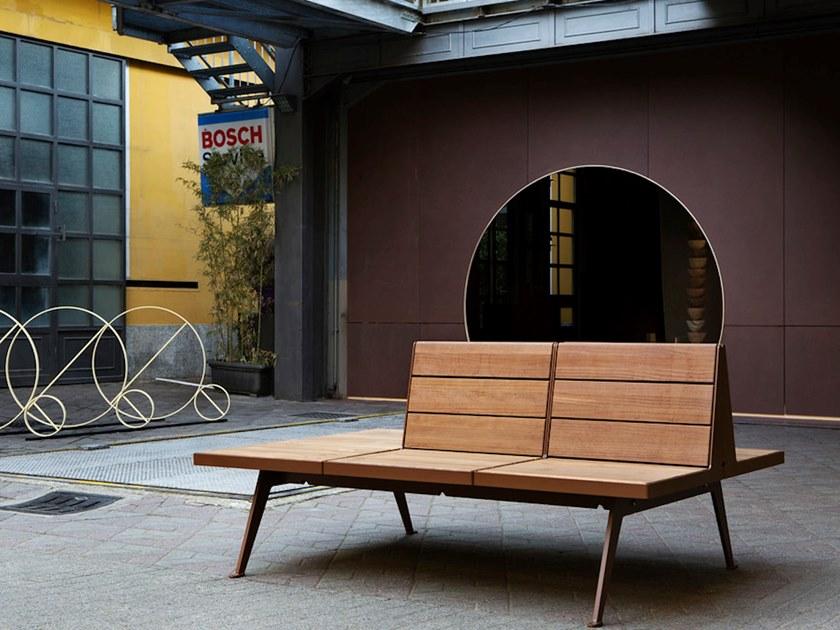 VESTRE Скамья из стали и дерева со спинкой sun-id-1396935 - Вид №5