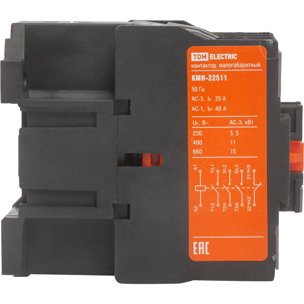 Контактор TDM Electric КМН-22511 для управления мощными нагрузками 25А 84399600 STLM-0049366 - Вид №3