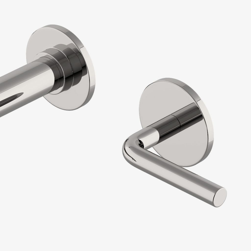 FLLS70 Низкопрофильный настенный смеситель для унитаза Flyte с тремя отверстиями, металлическими ручками и клапаном Waterworks  - Вид №1