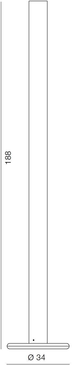 Martinelli Luce Светодиодный торшер из крашеного металла Pistillo 2304/ne - Вид №1