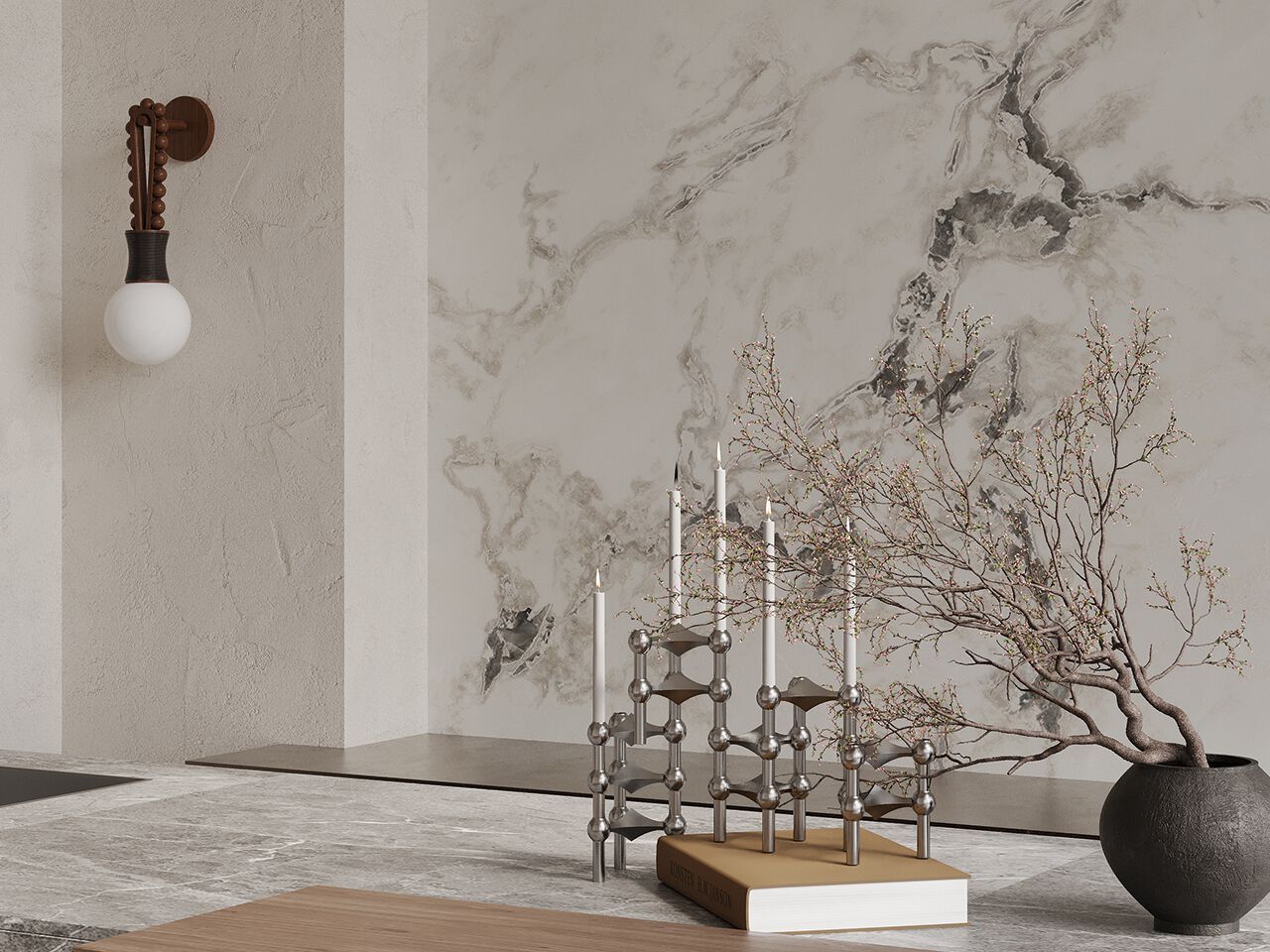 Мраморный пол / покрытие GANI MARBLE TILES OYSTER WHITE ARCH-00084813