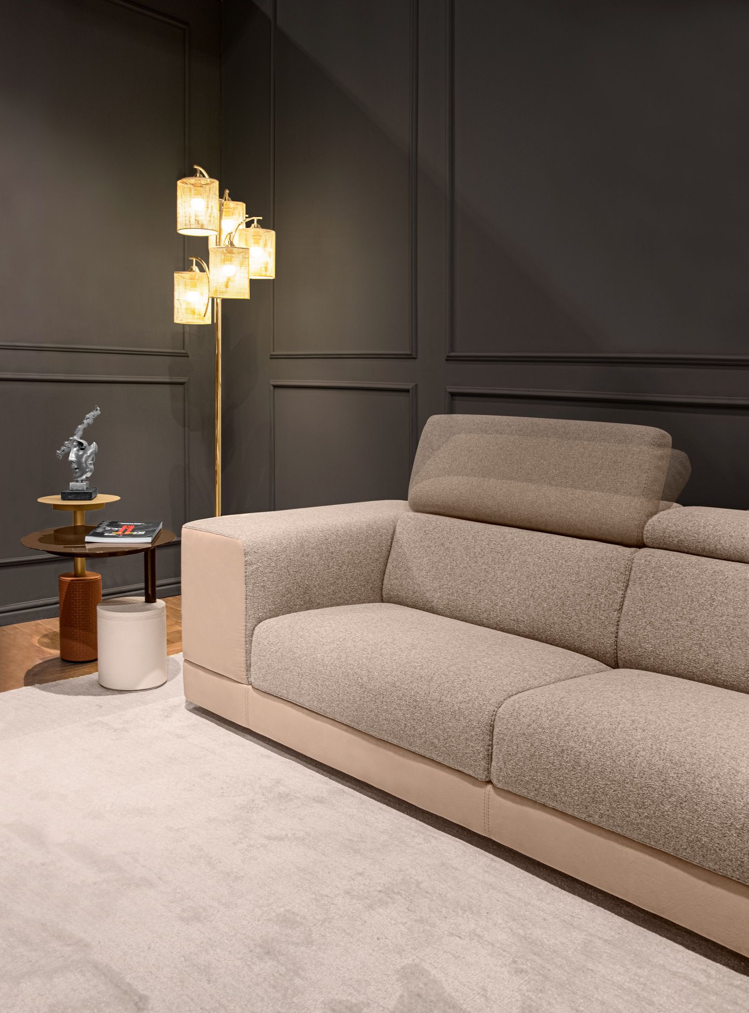 3-местный тканевый диван с полуостровом Formitalia Piera ARCH-00014684 - Вид №1