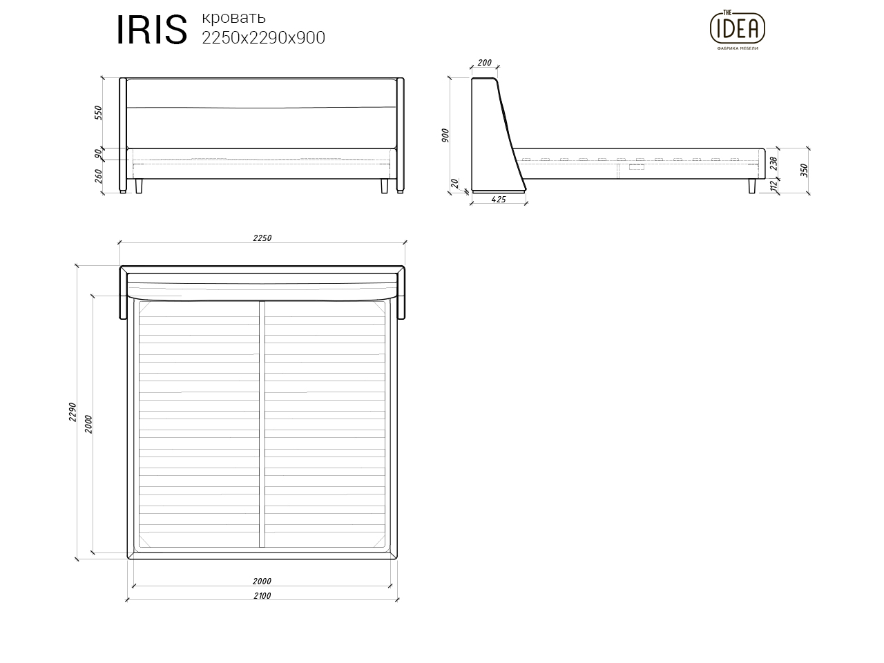 кровать IRIS 420 The IDEA кровать IRIS 420  - Вид №10