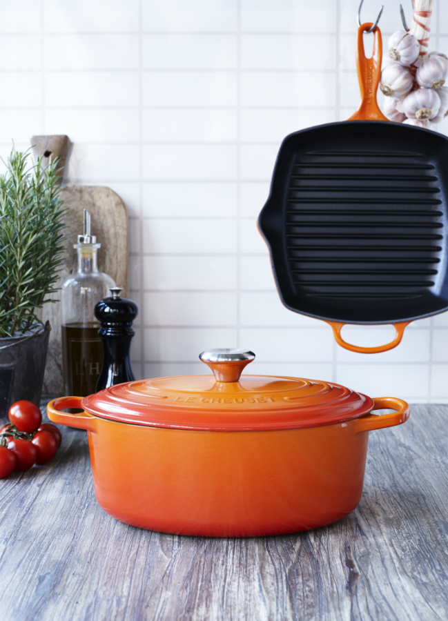 Сковорода-гриль чугунная Le Creuset, 26 см, оранжевая 20183260900422 - Вид №2