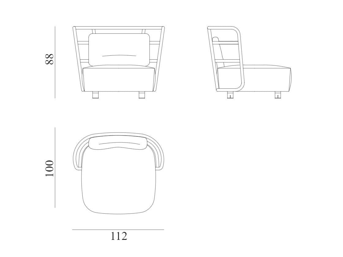 Садовый стул из камыша и ткани Exteta джунгли ARCH-00041433 - Вид №8