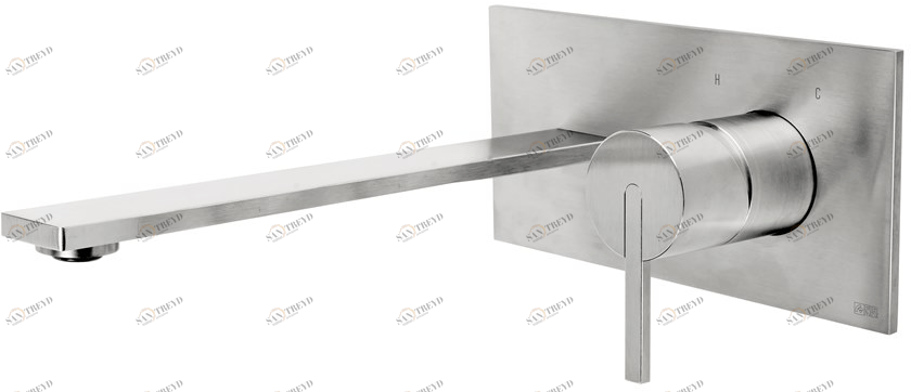 Fir Italia Смеситель для умывальника из нержавеющей стали настенный с тарелкой Lifesteel 59 5910208