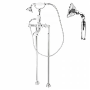 Напольный смеситель для ванны с ручным душем, шлангом 150 см CEZARES LORD-VDP-01-M