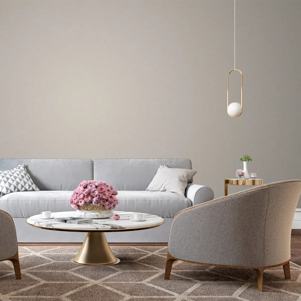 Обои виниловые на флизелиновой основе Erismann Benefit темно-бежевые 1.06 м ЭР60092-05 84311161 STLM-2084541 - Вид №3
