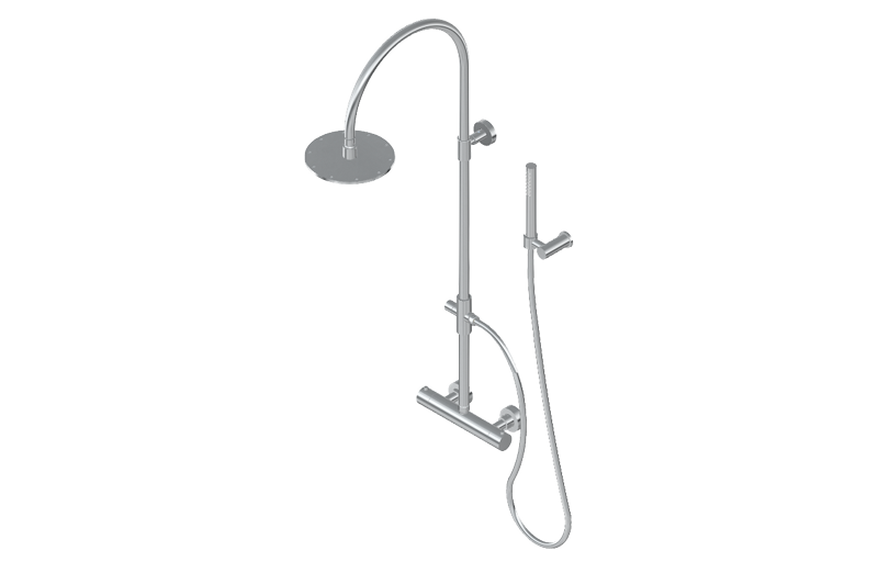 EX-8940-RHT Wall mounted round thermostatic shower column GRAFF Terra 