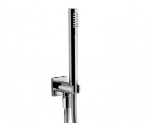 8068  Душевой наборручная лейка FIT шланговое подсоединение с держателем для ручной лейки квадратная розетка гибкий шланг 150 см ПВХ впуск 1/2'' Fantini Rubinetti ДУШЕВЫЕ СТОЙКИ