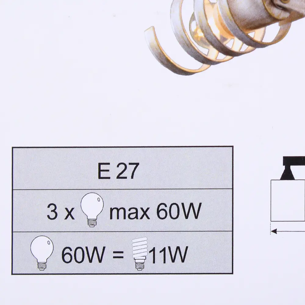 Люстра Фаэтон 3хЕ27х60 Вт цвет золото СВЕТУС STLM-2035155 - Вид №7