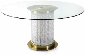 MARIONI Круглый стеклянный стол для гостиной Howard 02714