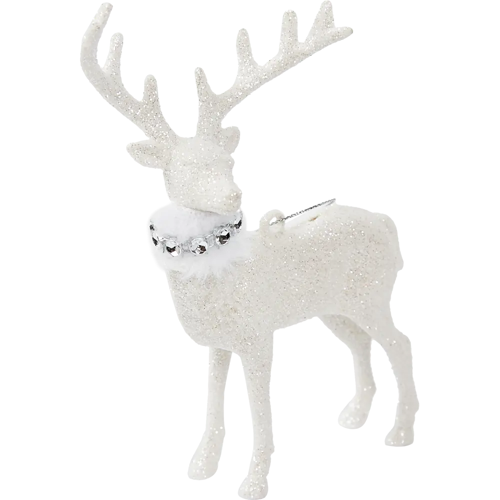 87036494 Елочная игрушка Олень 14x15.5 цвет белый 4 шт. STLM-1462759 Santreyd  - Вид №1