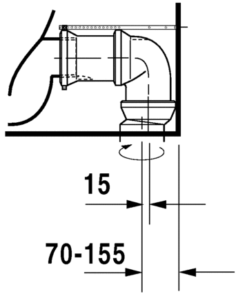 0128090064 Компакт унитаз с бачком Белый Duravit Starck 3 Германия - Вид №8