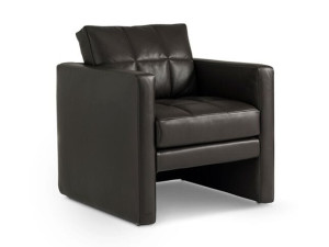 Кожаное кресло с подлокотниками