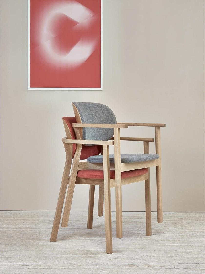 TON Стул из мягкой ткани штабелируемый с подлокотниками Santiago 02 sun-id-1425759 - Вид №9