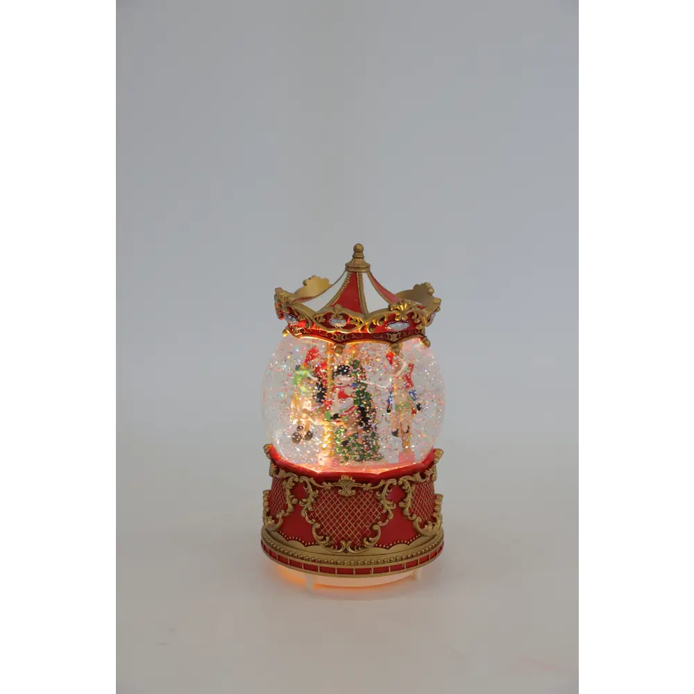 Фигура Карусель для дома 4 светодиода 22 см цвет красный KREAFORTA STLM-2035812