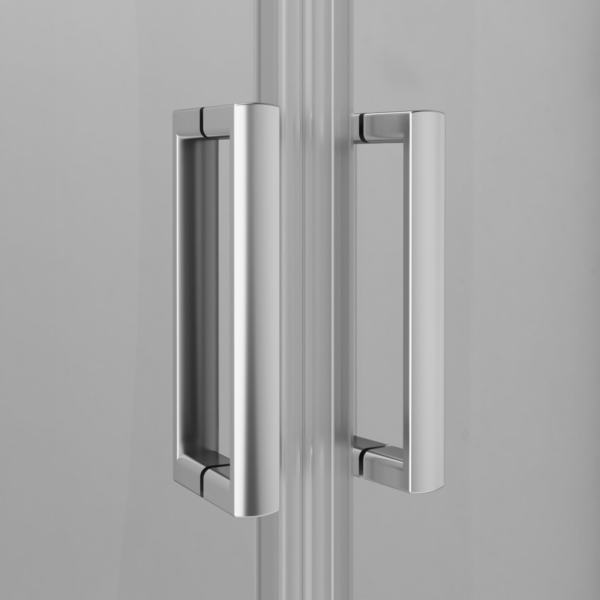 W90G-401-100WT душевое ограждение 100х100 стекло прозрачное профиль матовое серебобез поддона AM.PM Gem - Вид №3