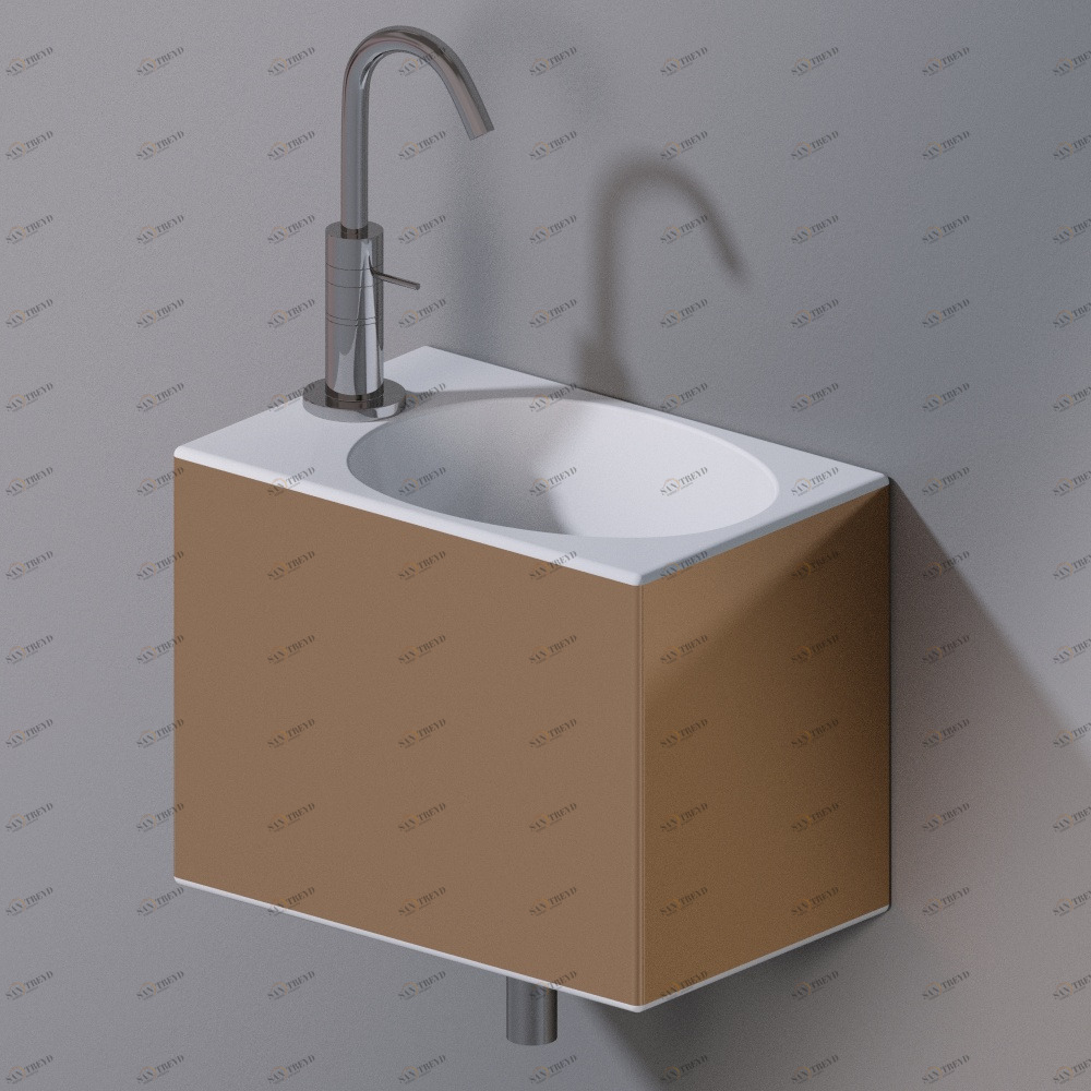 L311T0R1V1.255 Подвесная раковина настенная прямоугольная A. e T. Italia IDEA бронзовая AeT ITALIA