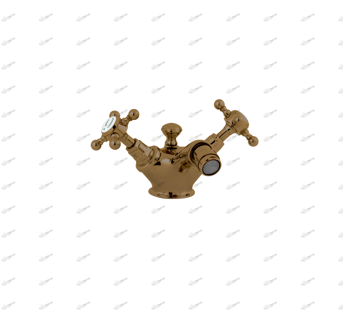 Gentry Home Смеситель для раковины мостик на 2 отверстия 200мм Mayfair Бронза GH102960