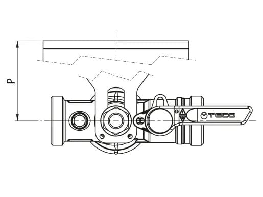 Прямой однотрубный газовый счетчик и запираемый клапан прямая версия для фитингов DIN 3436 TECO G6 ARCH-00080987 - Вид №2