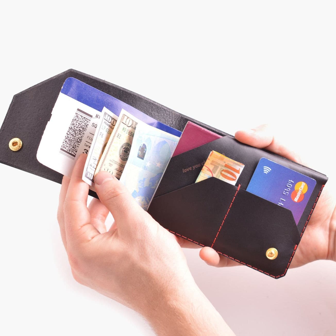 W105CHAR Дорожный кошелек - уголь Wingback  - Вид №1