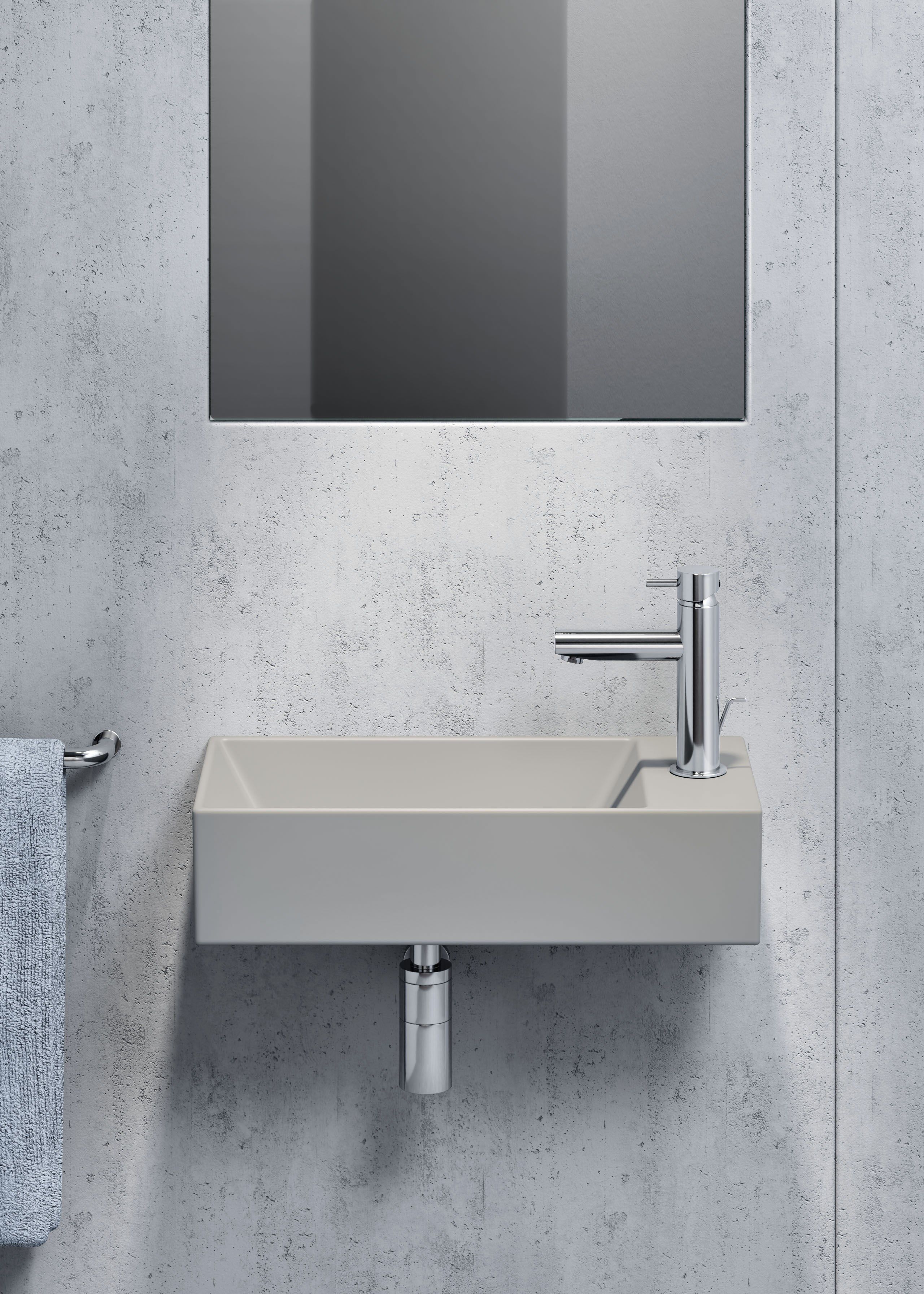 Керамическая прямоугольная раковина с держателем для полотенец GSI ceramica Color Elements ARCH-00149505 - Вид №4