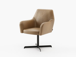 Кожаный спиц поворотный стул