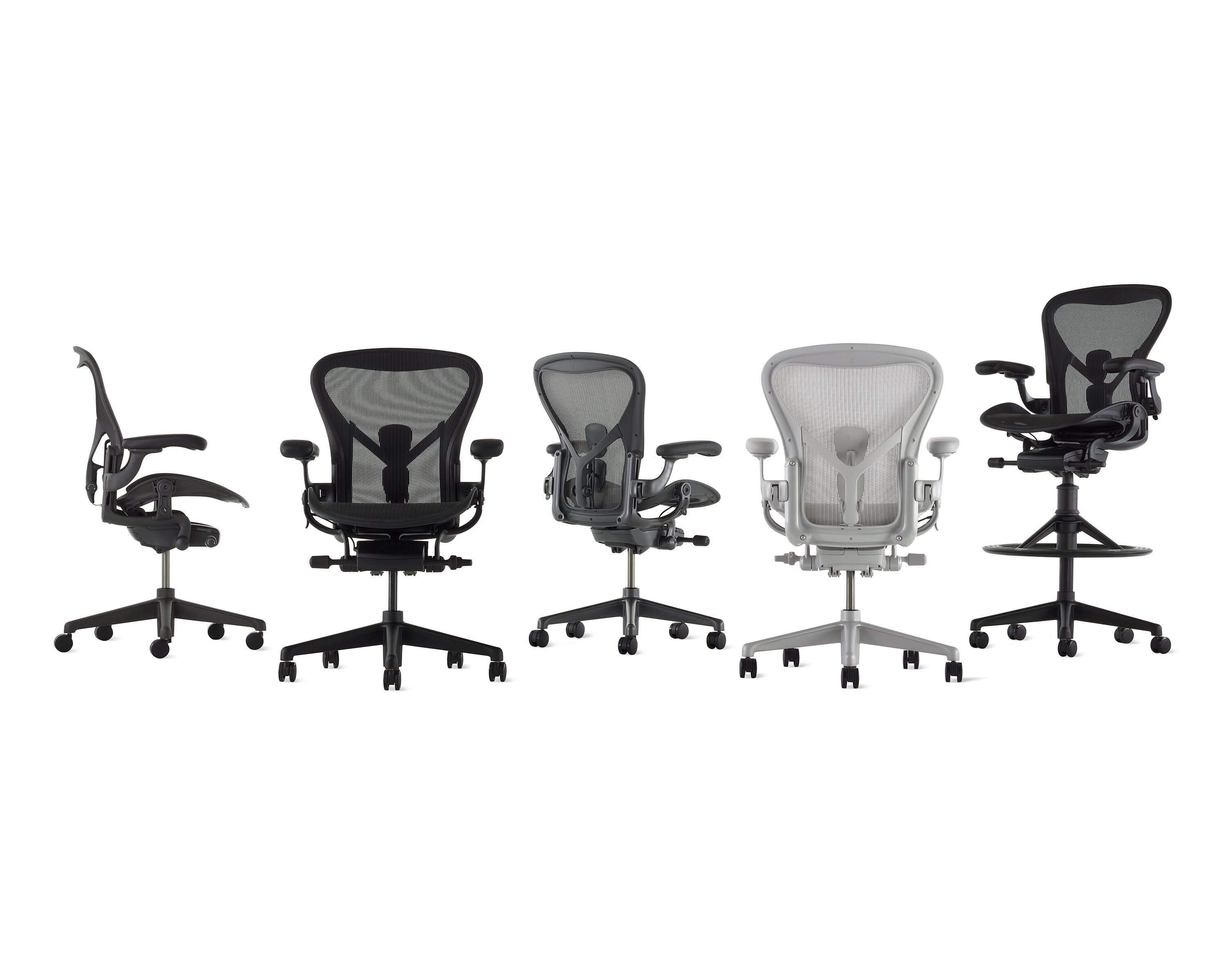 5-спицевое вращающееся офисное кресло с колесами Herman Miller Aeron ARCH-00152986 - Вид №6
