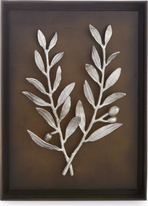 10612958 Michael Aram Панно Michael Aram "Оливковая ветвь" 26х35см (серебрист.) Сталь нержавеющая