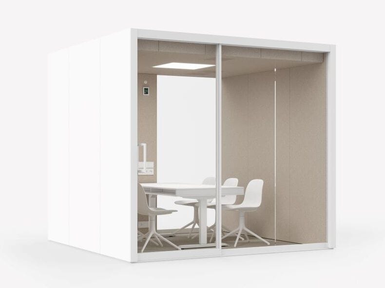 Многосторонняя акустическая офисная кабина со встроенным освещением Vetrospace VETROSPACE L+ ARCH-00028534
