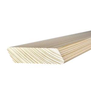 Брусок декоративный скошенный сращенный 19x70x3000 мм хвоя сорт Экстра без сучков