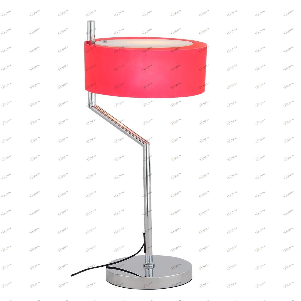 Настольная лампа красная со стеклянным абажуром Foresta SL483.604.01 ST LUCE КЛАССИЧЕСКИЕ 328970 Красный;хром 