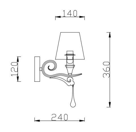 Бра настенное белое Rivoli Barbara 8001-401 RIVOLI BARBARA 00-3929946 Белый - Вид №2