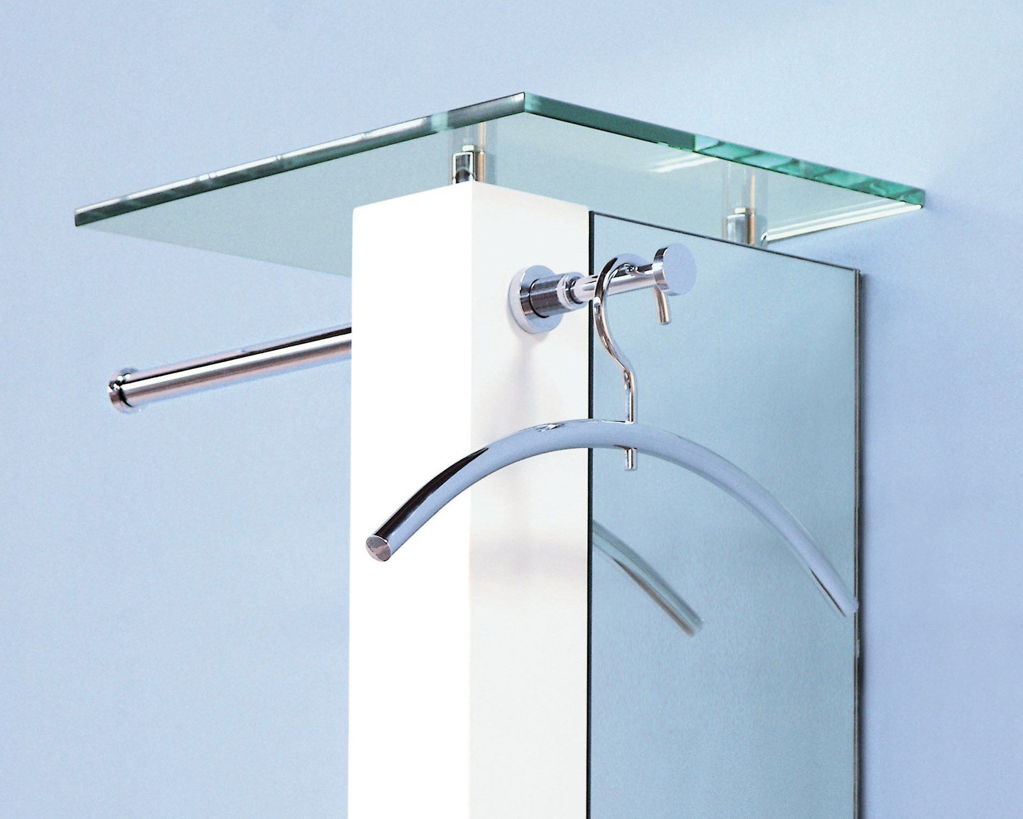 Стальная и стеклянная настенная вешалка SCHNEEWEISS interior Monolith ARCH-00055217 - Вид №2