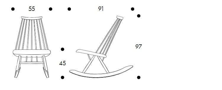 Кресло-качалка из березы Artek Мадемуазель ARCH-00151512 - Вид №3